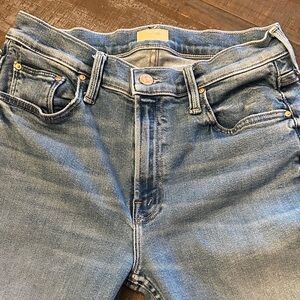 MOTHER High Rise Light Blue Jeans